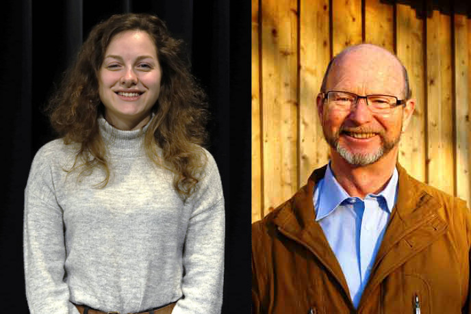 Schriftführerin Lara Hitzler mit Stellvertreter Werner Jörg