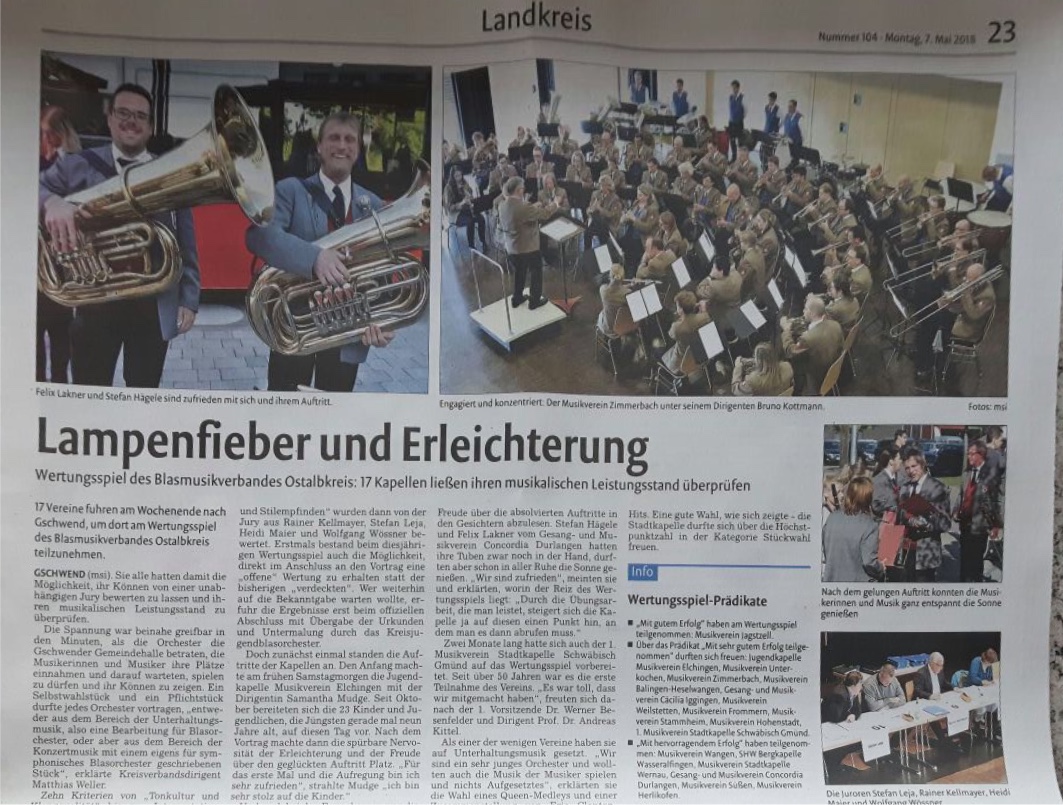 Artikel aus der Remszeitung vom 7. Mai 2018