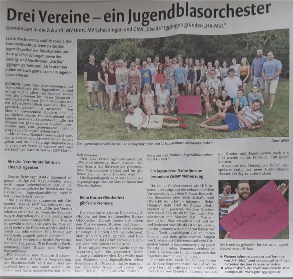 Pressebericht aus der Remszeitung vom 29.07.2019