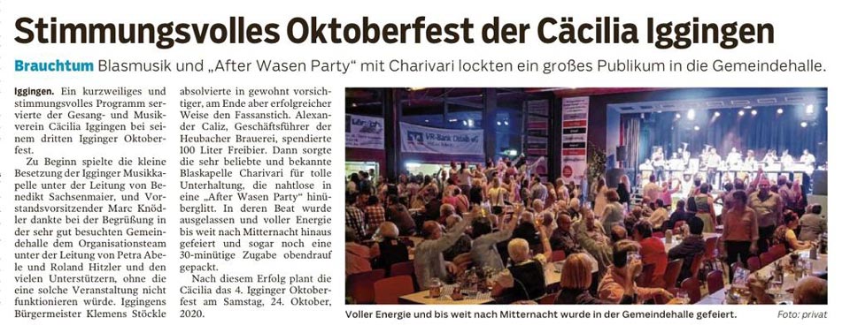 Artikel aus der Gmünder Tagespost vom 24.10.2019