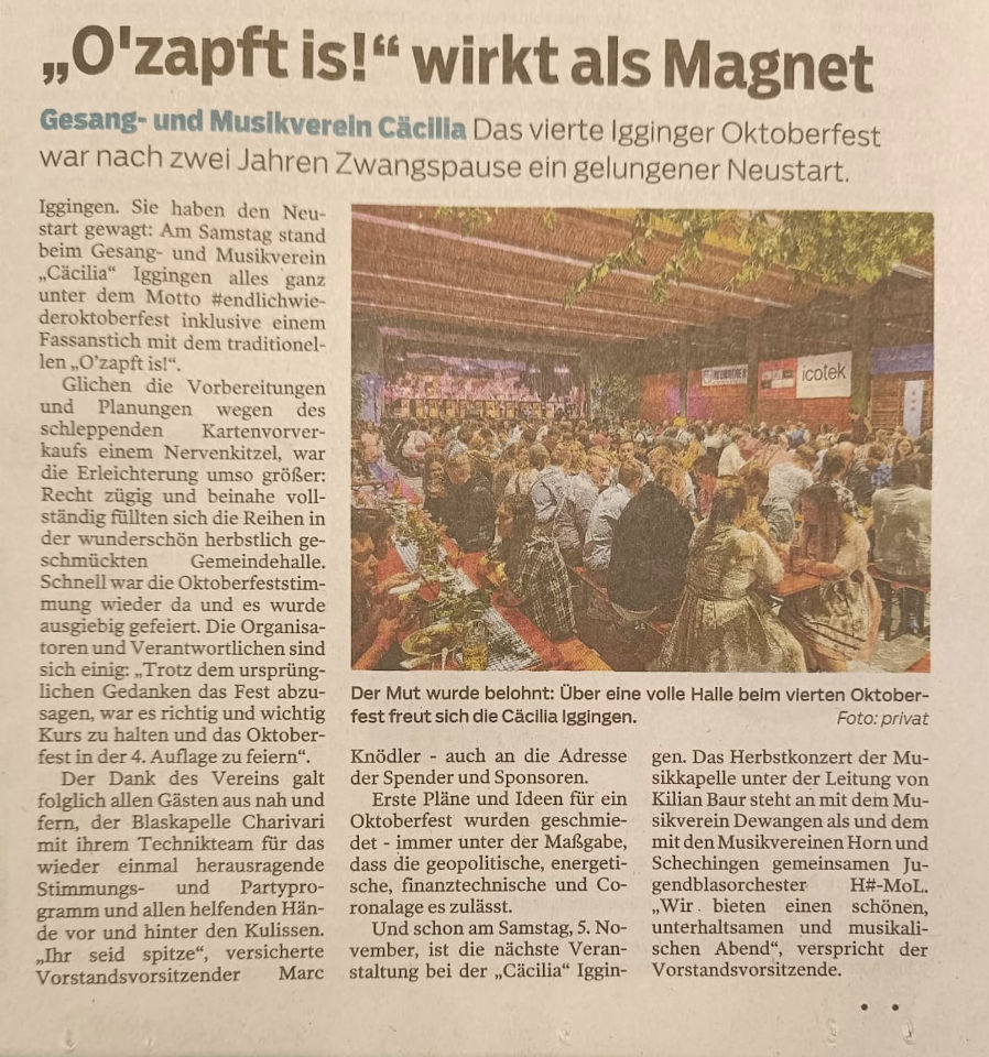 Artikel aus der Gmünder Tagespost vom 17.10.2022