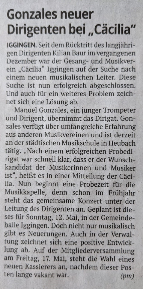 Artikel aus der Remszeitung vom 12.02.2024