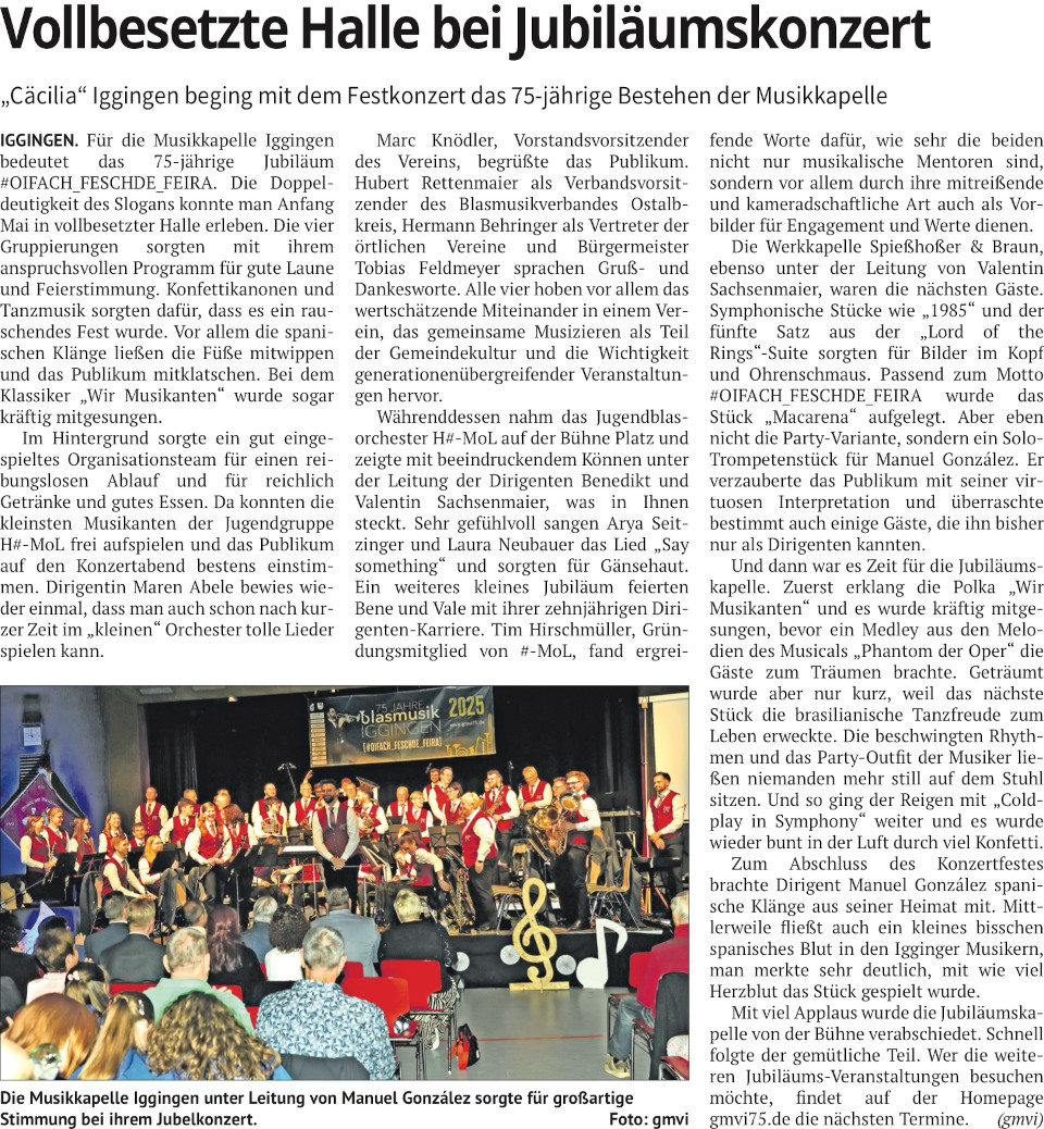 Artikel aus der Remszeitung vom Mai 2025
