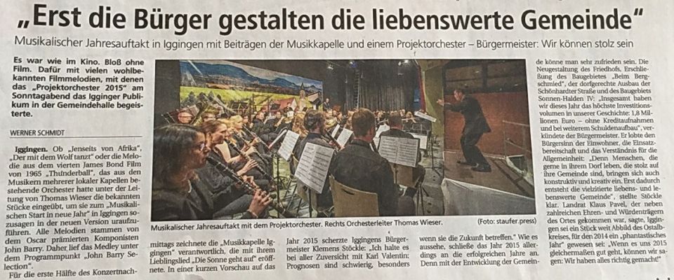 Tagespostartikel der Neujahrsveranstaltung